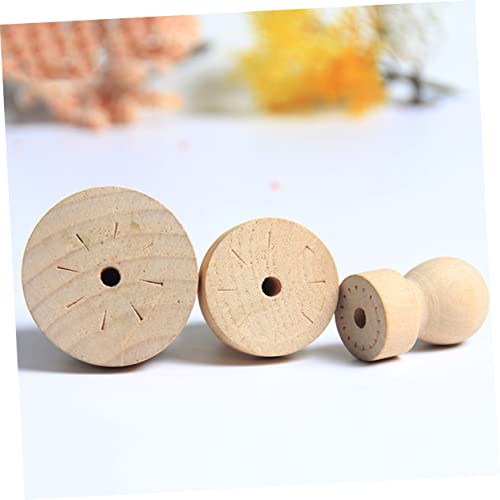 Anneome 9pcs Flower Decor Wooden Handle Rubber Stamps Scrapbook Stamps –  WoodArtSupply